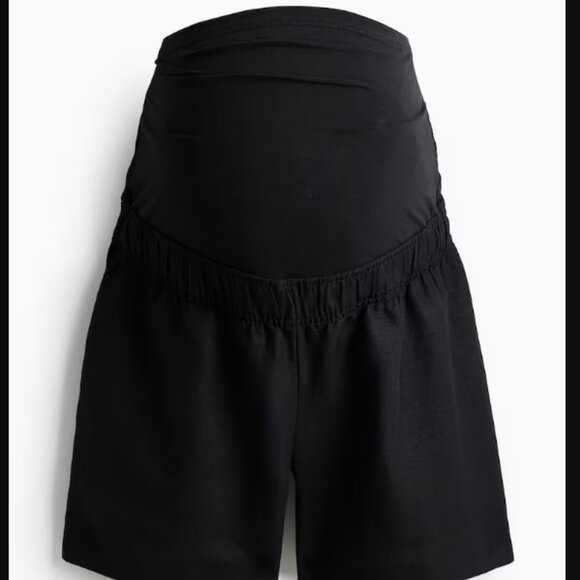 H&M Mama linen-blend maternity shorts - Picture 1 of 4